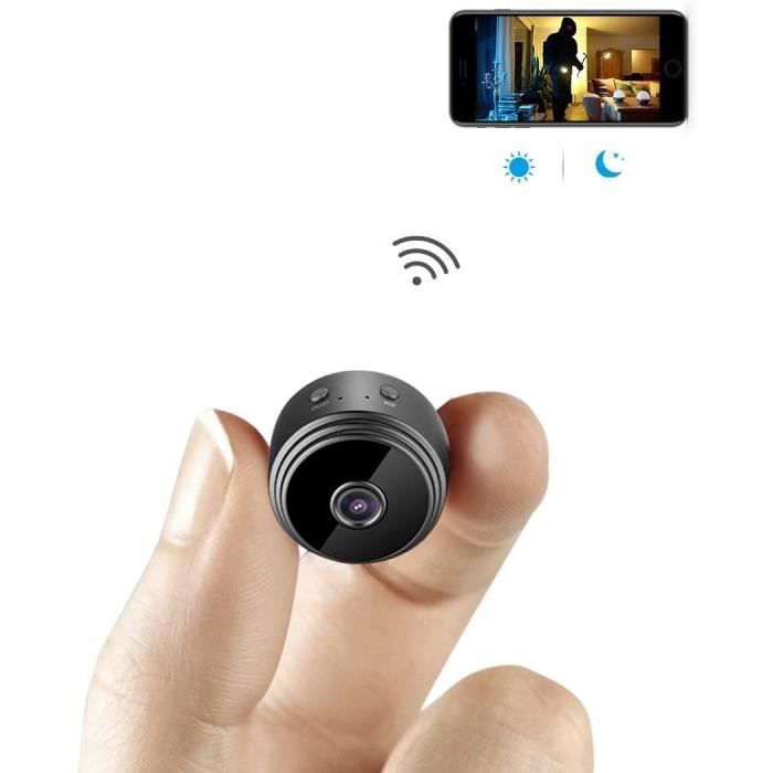 Caméra Espion Cachée Cam Mini IP WiFi HD1080P Vision Nocturne Détection de Mouvement Caméra de Surveillance de Sécurité pour iPhone