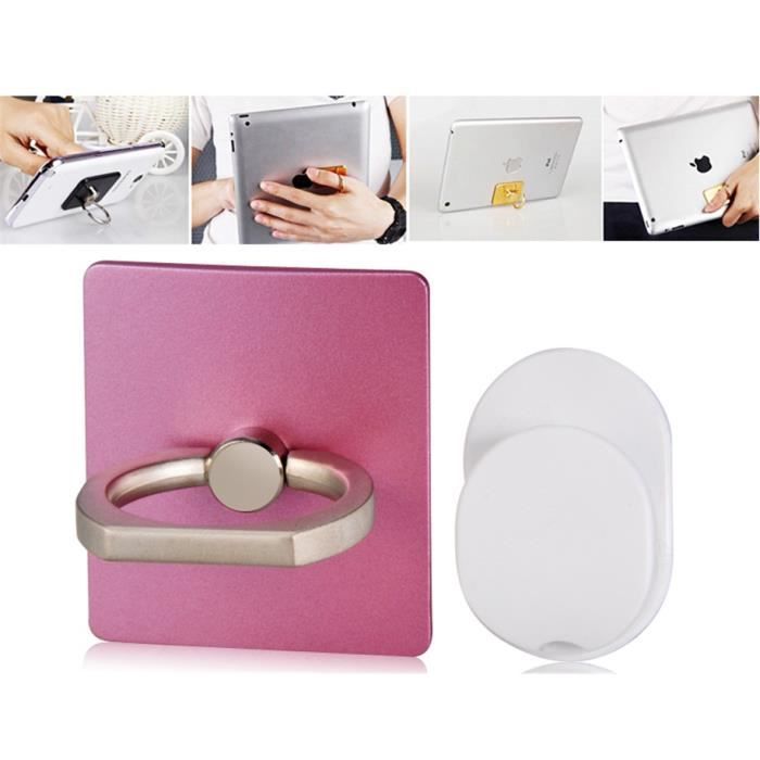 8 Anneaux Support Téléphone Métal - Support Doigt Collant Forme Cour - Accessoire Smartphone Tablette