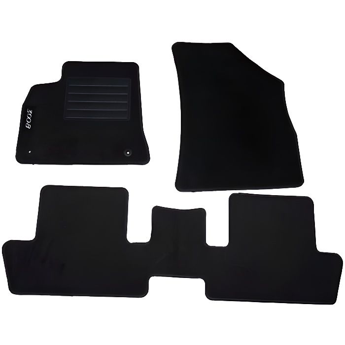 Tapis de sol de voiture sur mesure en/ velours aiguillet/é avec 4/ points de fixation
