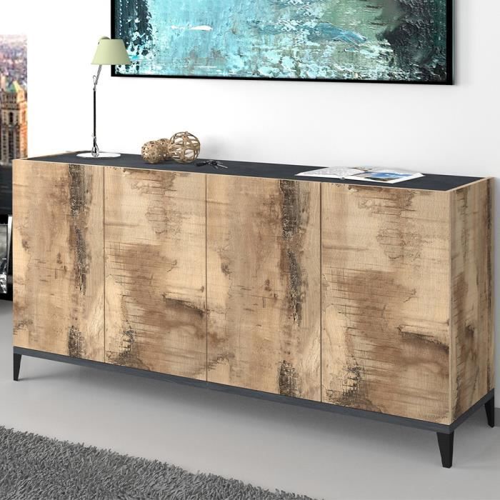 Buffet 160x40cm 4 portes hall salle à manger design Audrey Report
