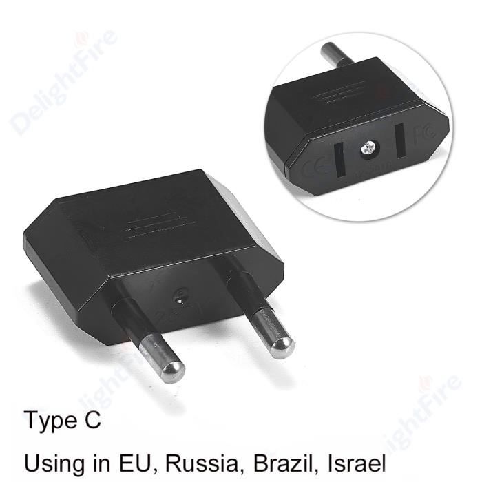 1 PCS - 4.0 mm - Prise UE Adaptateur US à L'UE Adaptateur Convertisseur  Prises Électriques NOUS Chine Adaptat