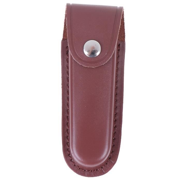 DRACHENADER Couteau De Poche Damas Manche En Bois Slim Avec étui De