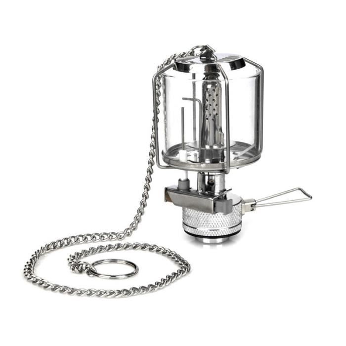 Lampe à Gaz Portable Mini – KOKSII Lanterne Camping Suspendue Argent/Or, Éclairage Puissant Pour Randonnée & Tente