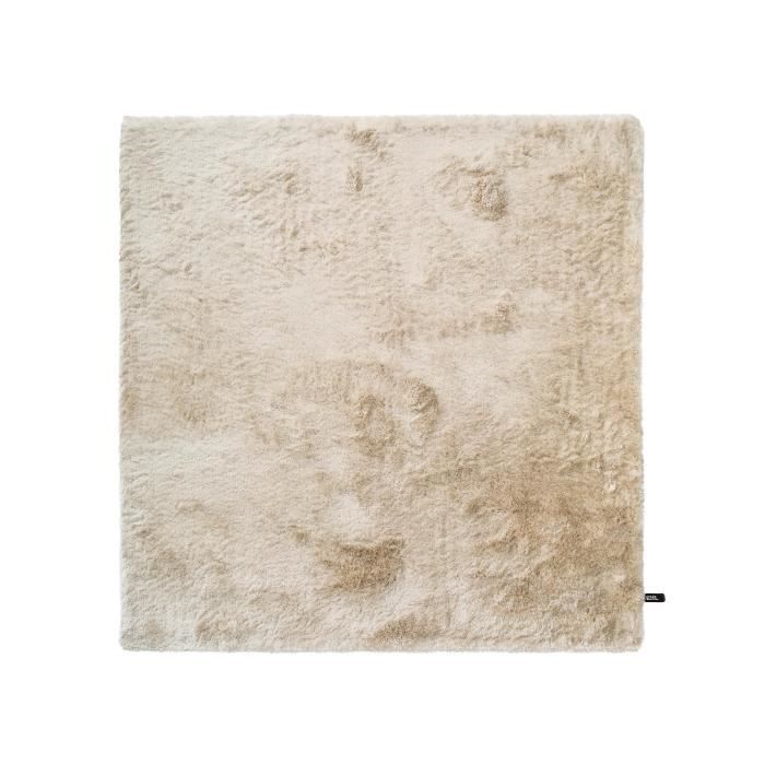 tapis shaggy a poils longs whisper beige 60x60 cm tapis descente de lit cdiscount maison