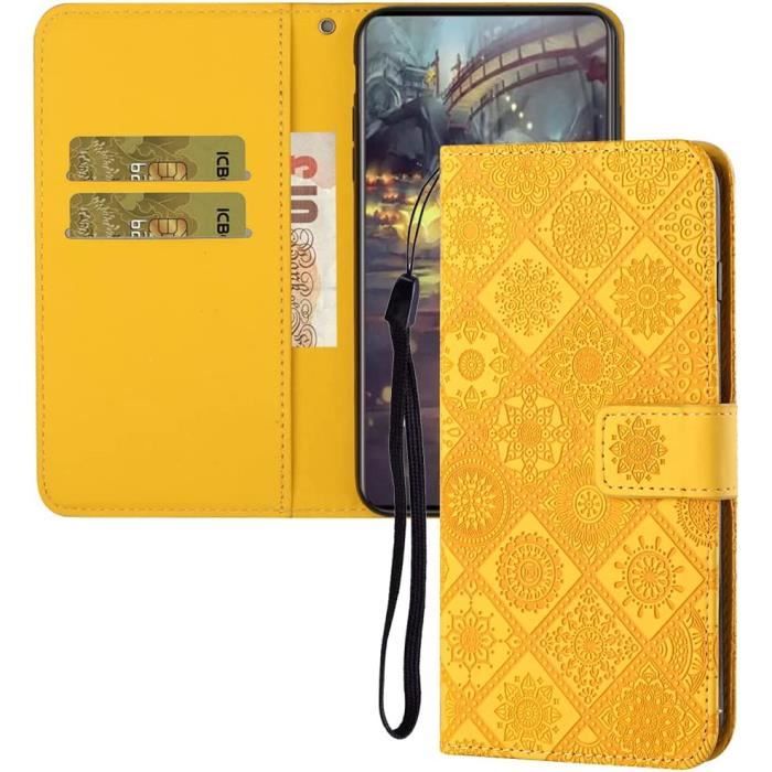 Coque à Rabat en Cuir PU avec Fenêtre Visible et Aimant Invisible Compatible avec Doro 8100, Étui Intelligent à Affichage Clair (Noir