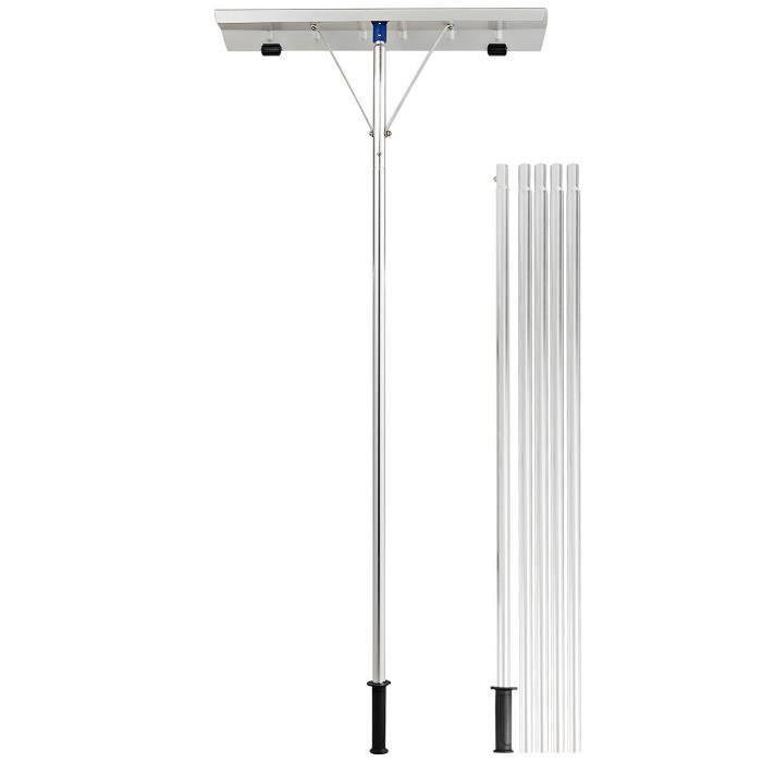 Pelle à Neige COSTWAY Avec Roues - Lame 91,5 Cm Réglable - Poignée Hauteur Et Angle Adjustables
