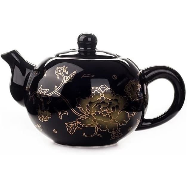Théière En Céramique Noire 150Ml Théière Chinoise Théière À La Main ...