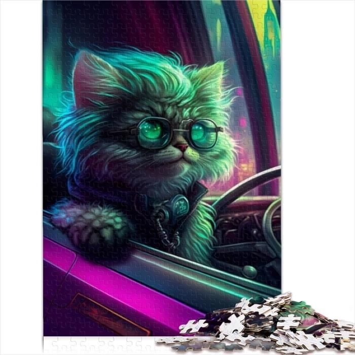 Chaton De Dessin Animé Pour Adultes 1000 Pièces Animaux Puzzles Family