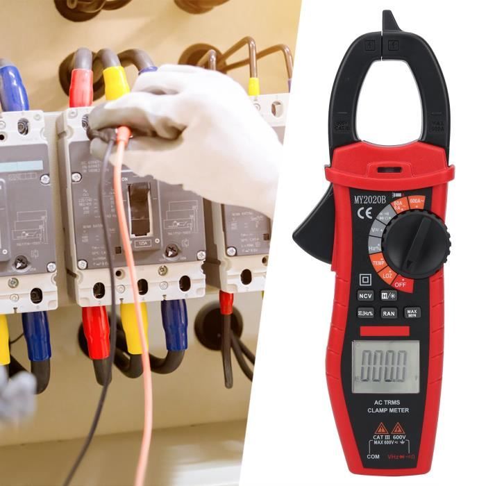 Multimètre Pince Numérique Ozgkee HT208D - Mesure AC/DC, NCV, Température, 6000 Points, CAT III 1000V