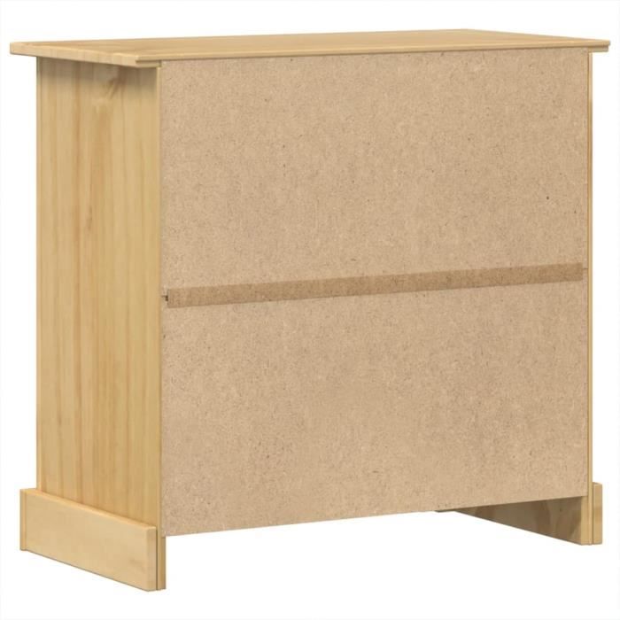 Buffet - ESTINK - Corona - Bois massif de pin - 87x40x76 cm - 2 portes - Style campagne