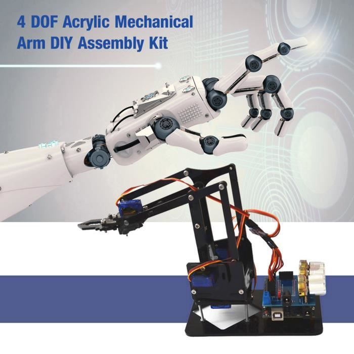 Bras Robotique Mécanique En Aluminium – Kit à Monter Compatible Arduino SG5010 – Pour Projets DIY - 14