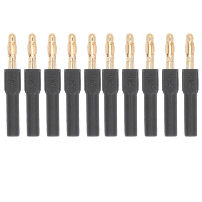 sourcing map 4mm Mâle et Femelle Banane Fiche Haut-Parleur Bouchon Câble Connecteurs Doré Jack