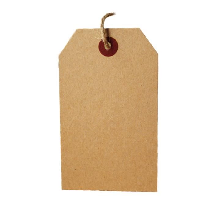 Kraft 100 pcs Étiquette Marron Kraft Papier Étiquettes DIY Étiquette De Mariage 