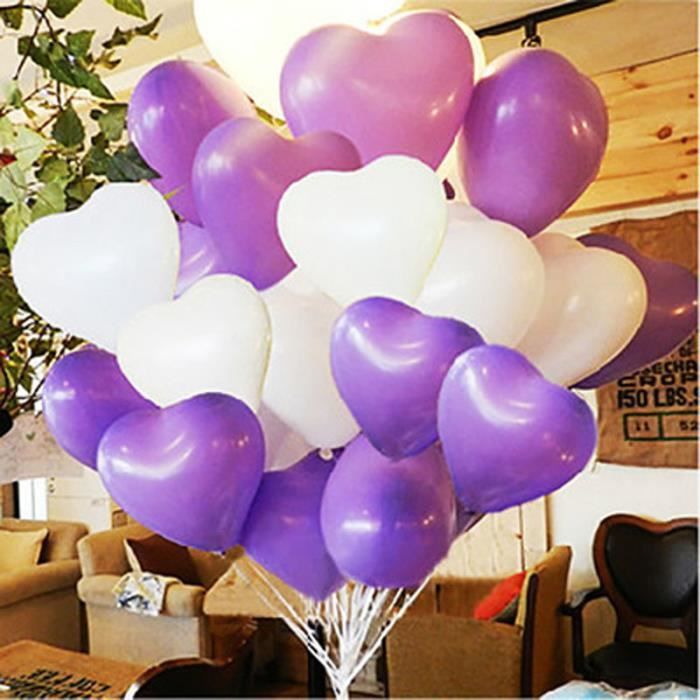 50 Pcs Ensemble Latex Solide Couleur Coeur Forme Ronde Ballons De Mariage De Fete D Anniversaire Decoration Blanc Violet Cdiscount Maison 50 Pcs Ensemble Latex Solide Couleur Coeur Forme Ronde Ballons De Mariage De Fete D Anniversaire Decoration Blanc Violet Cdiscount Maison