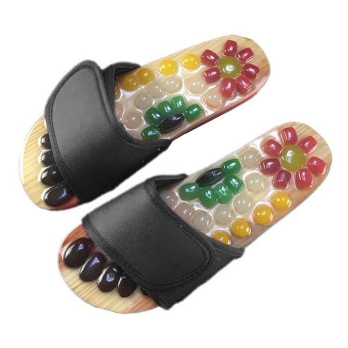 Réflexologie Massage des Pieds, Massage Par Acupression Pantoufles  Chaussures Sandales Le Soulagement Du Stress, Noir 39-40 - Cdiscount  Electroménager