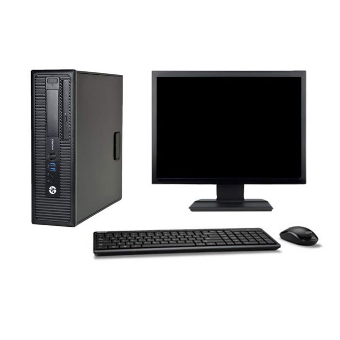 PC HP 800 G1 Ecran 22 Intel G3220 RAM 16Go Disque 250Go Windows 10 Wifi - Hewlett packard