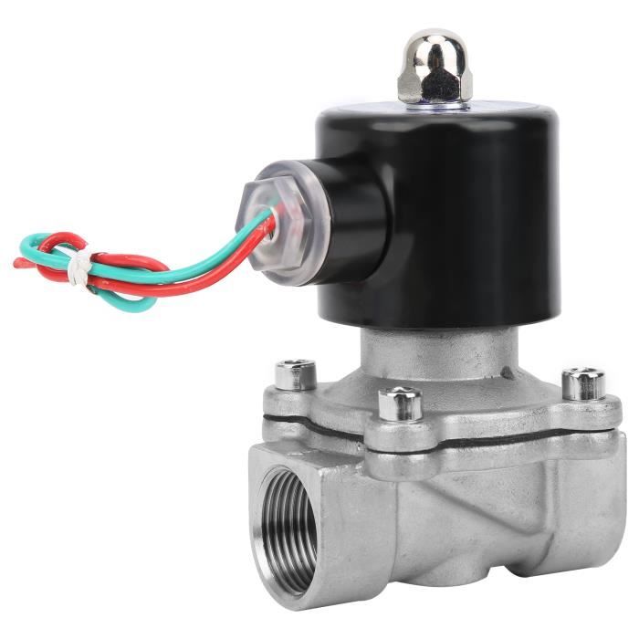 Électrovanne En Acier Inox U.S. Solid - 220V AC, Normalement Ouverte, G 3/4, Idéale Eau, Air, Diesel, Kérosène Et Essence
