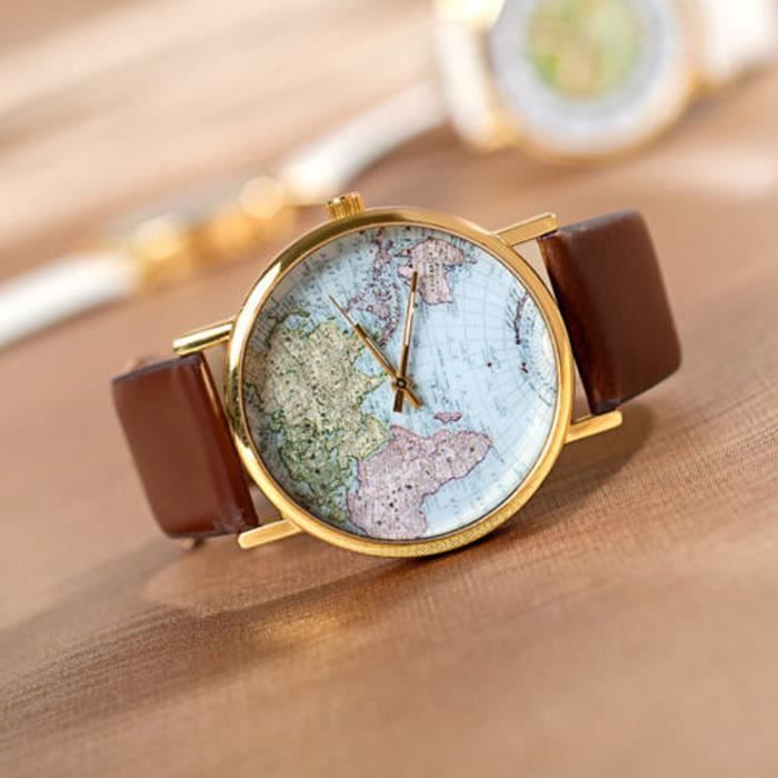 Montre hot sale planisphère femme