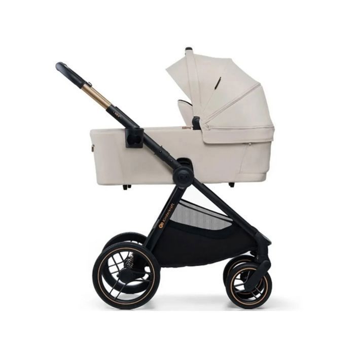 Poussette Kinderkraft NEA 2 2 en 1 jusqu’à 27 kg réversible pliable tout terrain avec nacelle amortisseurs roues guidage XL Beige.
