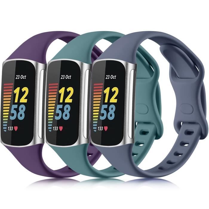 Bracelet fin compatible avec Fitbit Charge 5 pour homme et femme - Réglable  en silicone souple - Bracelet montre de rechange - Cdiscount Téléphonie