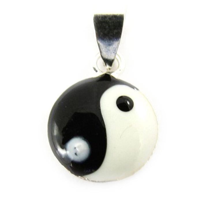 Collier Pendentif Dragon Yin Yang Blanc Et Noir - Neuf Avec étiquettes - Bijou Symbolique