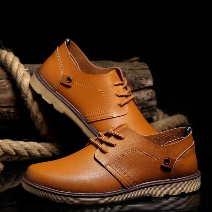 Chaussures Oxford En Cuir Marron Faites à La Main Pour Homme - Taille 38 - Fait Main Au Pakistan
