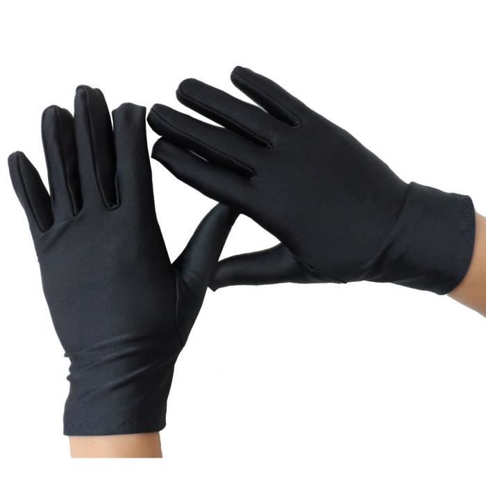 Gants dhiver en laine et cuir pour femme