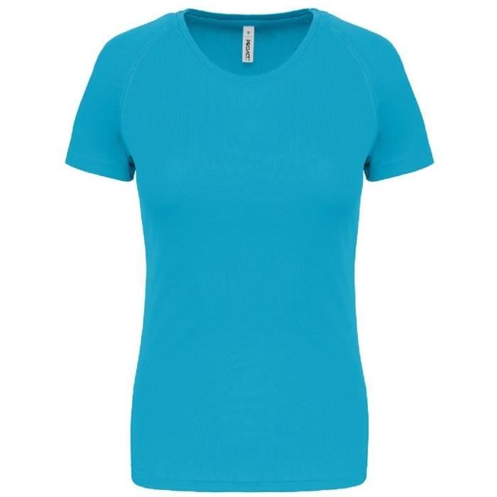 T-shirt sport - Running - Femme - PROACT - PA439 - bleu turquoise - Léger et séchage rapide T-shirt sport - Running - Femme - PROACT - PA439 - bleu turquoise - Léger et séchage rapide