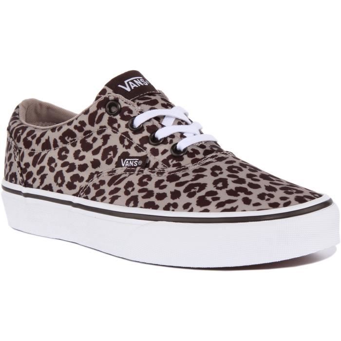Vans Doheny Baskets a lacets en satin imprime leopard pour femmes en leopard Leopard 39 Leopard Cdiscount Chaussures