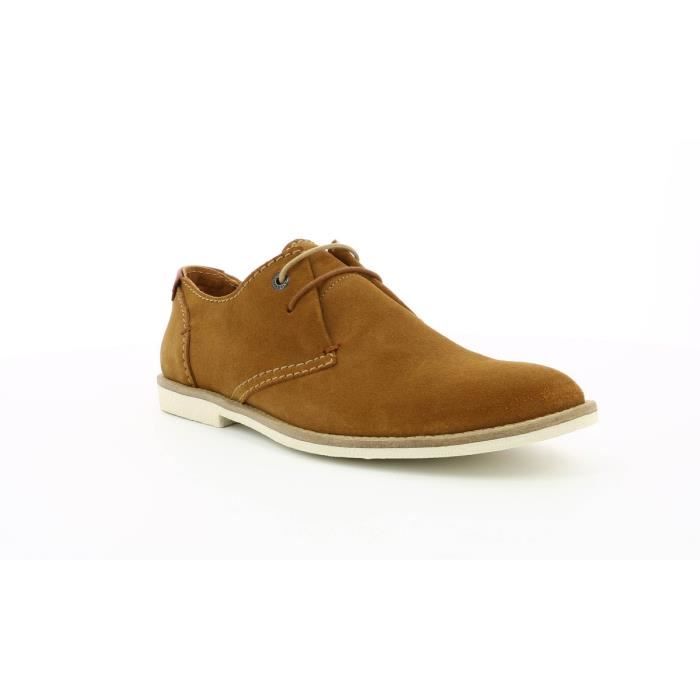 Derbies en cuir pour homme Kickers Backus Marron Camel Printemps t