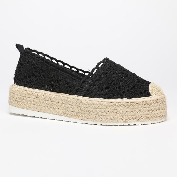 Espadrille a sale semelle plateforme