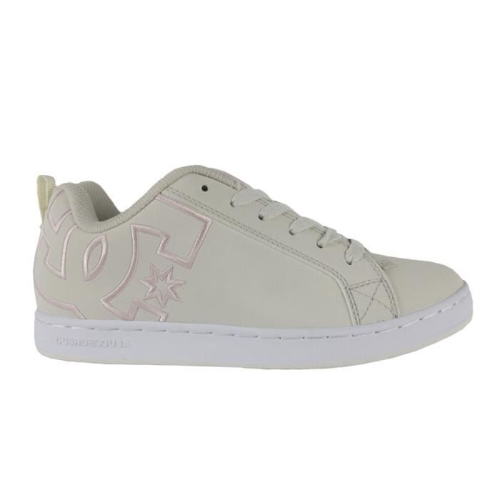 Baskets DC Shoes Court Graffik 300678 pour adulte Beige/Rosa/Noir