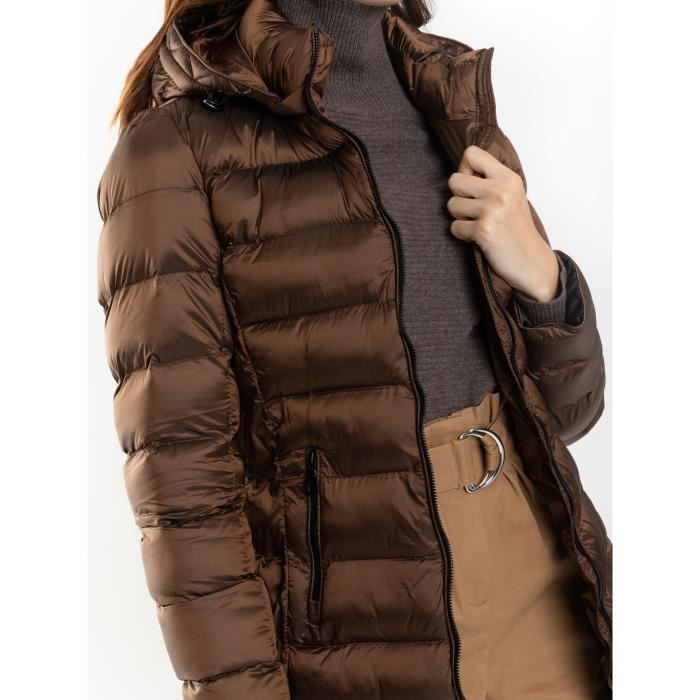 North Wood Doudoune l g re jam femme chocolat Chocolat Cdiscount