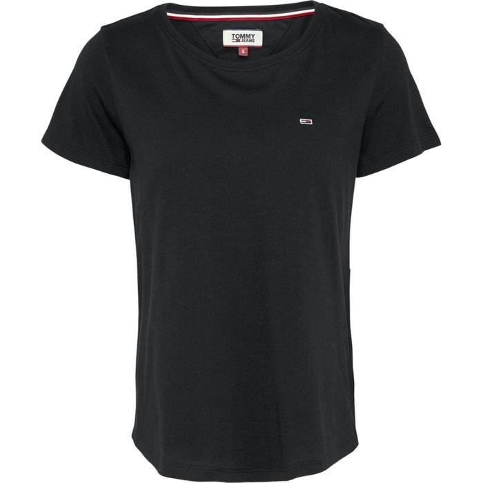 Tee shirt tommy top hilfiger femme noir