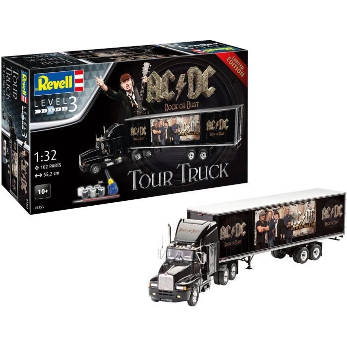 Maquette Camions Coffret cadeau AC/DC Tour truck - REVELL - 1/32 - 110  pièces - Noir - Cdiscount Jeux - Jouets