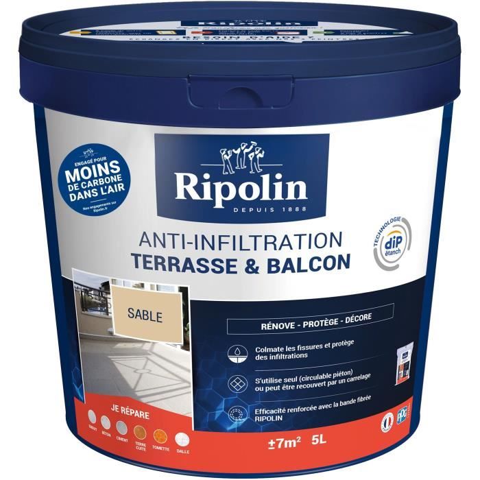 Anti infiltrations terrasses & balcons sable RIPOLIN 5