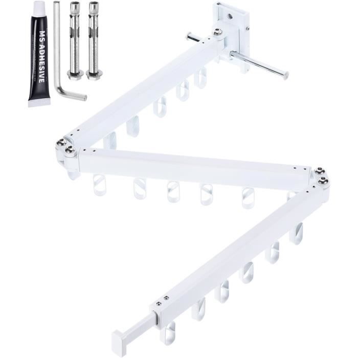 Modixun Serre-sur Vêtements Séchage Rack, Sans Forage Pliable Linge