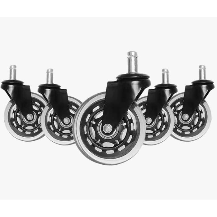 Roues De Chaise De Bureau Lot De 5,Roulettes Pivotantes Pour Meubl
