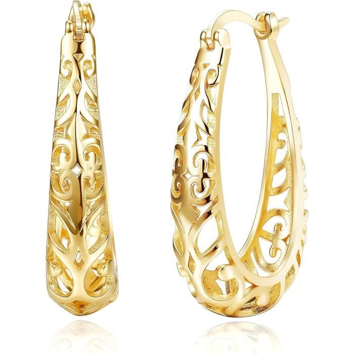 Boucles d'oreilles filigrane main image 1