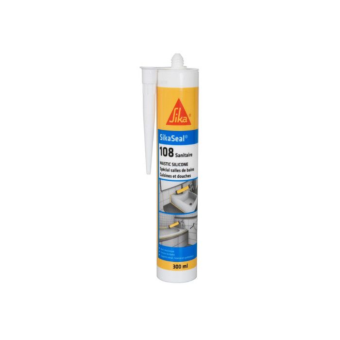 Mastic silicone anti-moisissure SIKA Sikaseal 108 Sanitaire - Transparent -