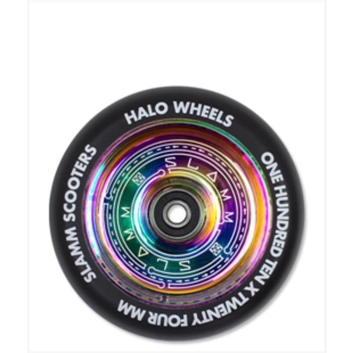 Roue Trottinette Freestyle Antik Hollow Core 110mm - Gomme 88a, Jante Creuse, Roulements ABEC 11 - Neochrome