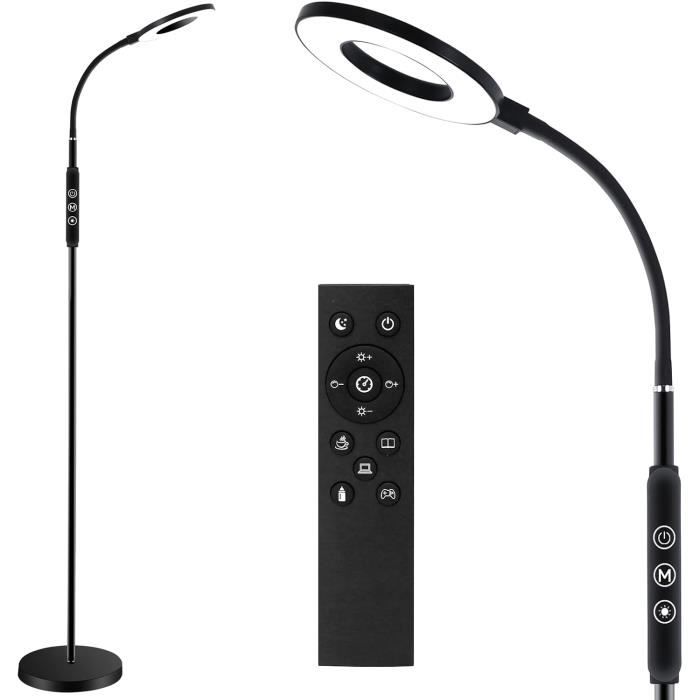 Lampe Sur Pied Mojimdo 120 LED - Commande Tactile, 3 Couleurs 10 Luminosités - Col De Cygne