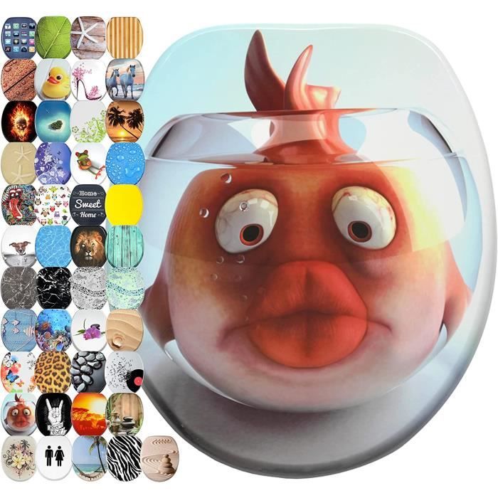 Abattant wc on sale poisson rouge