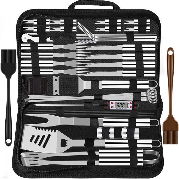 Outil Barbecue Multifonction 7 En 1 - Spatule Acier Inoxydable Portable Avec Décapsuleur, Couteau Et Plus - Cadeau Idéal Homme