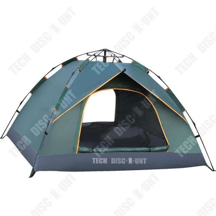 TD® Tente de camping extérieure Tente double plus épaisse, résistante au vent et à la pluie, pour le camping au sol pour deux