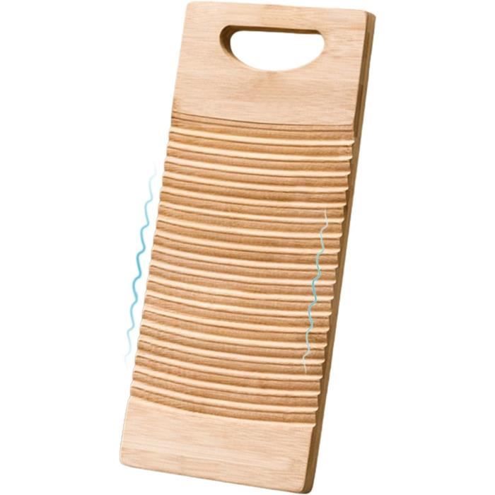 Planche à Laver Main En Bois - Lot De 2 | 40x15cm | Surface Antidérapante, Ergonomique | Lavage Vêtements, Nettoyage