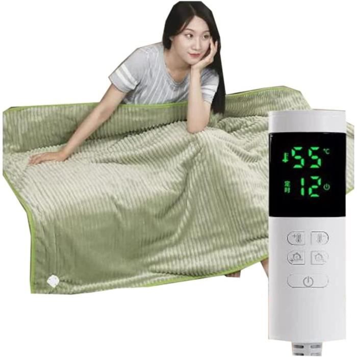 Couverture Chauffante électrique VEVOR 180x200 Cm - Flanelle Et Laine D'agneau, 6 Niveaux