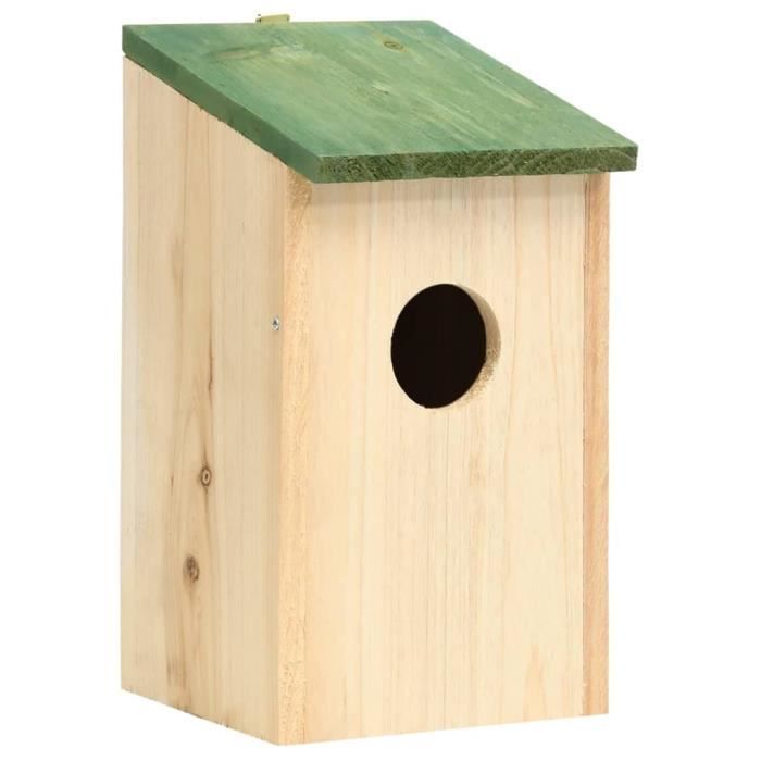 Comparer les prix de Nichoirs en bois de sapin massif - 10 pcs - 12x12x22 cm - Marron - Oiseau sauvage