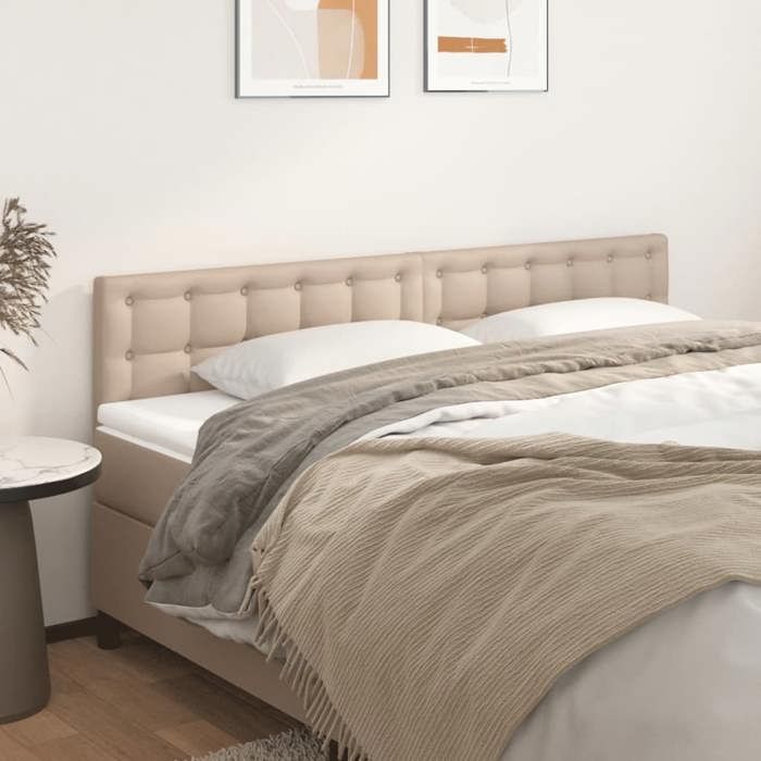 VidaXL 2X Têtes De Lit Meubles De Chambre à Coucher Accessoires De Lit Simple Têtes De Cadre De Lit Intérieur Gris Clair 80x5x78/88 Cm Tissu