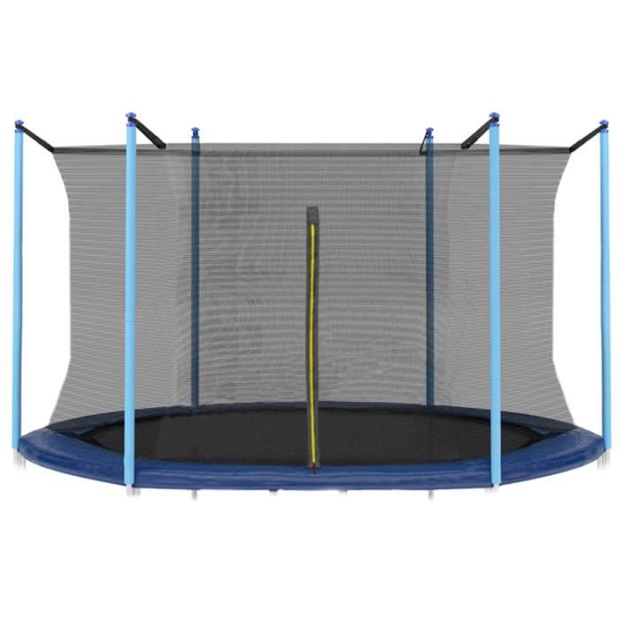 Filet de trampoline 250 cm bord intérieur - 6 poteaux - 8Ft - filet de sécurité